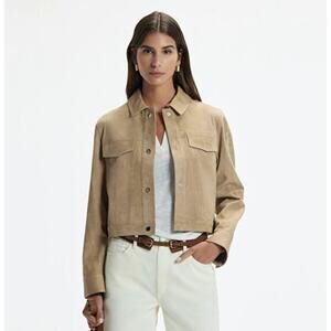 YARGICI Premium Essentials | Tan Suede Denim-style Light Leather Jacket  | Small